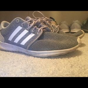 grey and white cloud foam addidas .